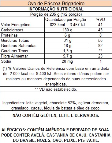 Ovo de Páscoa Brigadeiro 430g