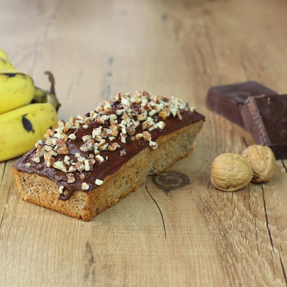 Bolo de Banana com Nozes